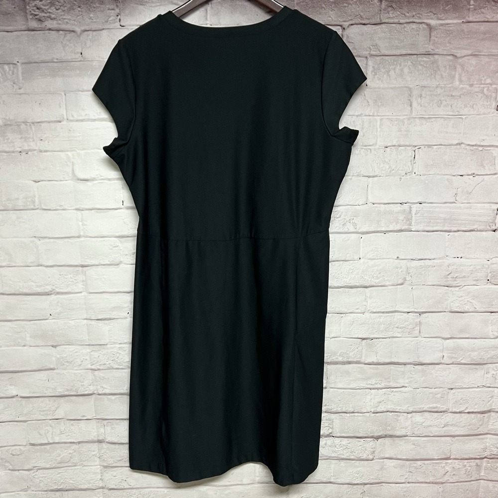 LL Bean Size XL Traveler Dress Black Sleeveless Pockets Stretch Active Hiking - Picture 6 of 9